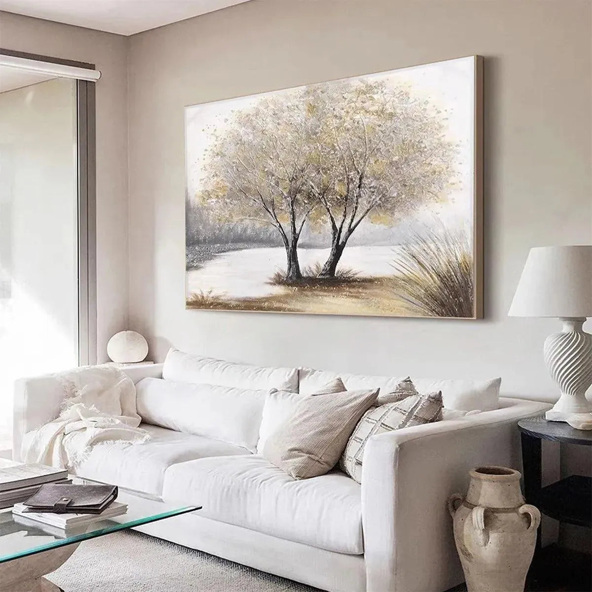 TWILIGHT TREES: Serene Landscape Painting of Trees by the Water - Image 9
