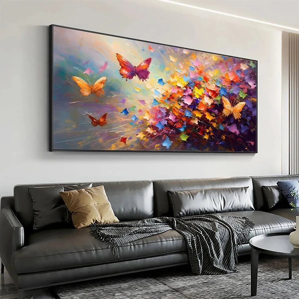 BUTTERFLY FLIGHT: Colorful Butterfly Painting on Canvas - Image 6