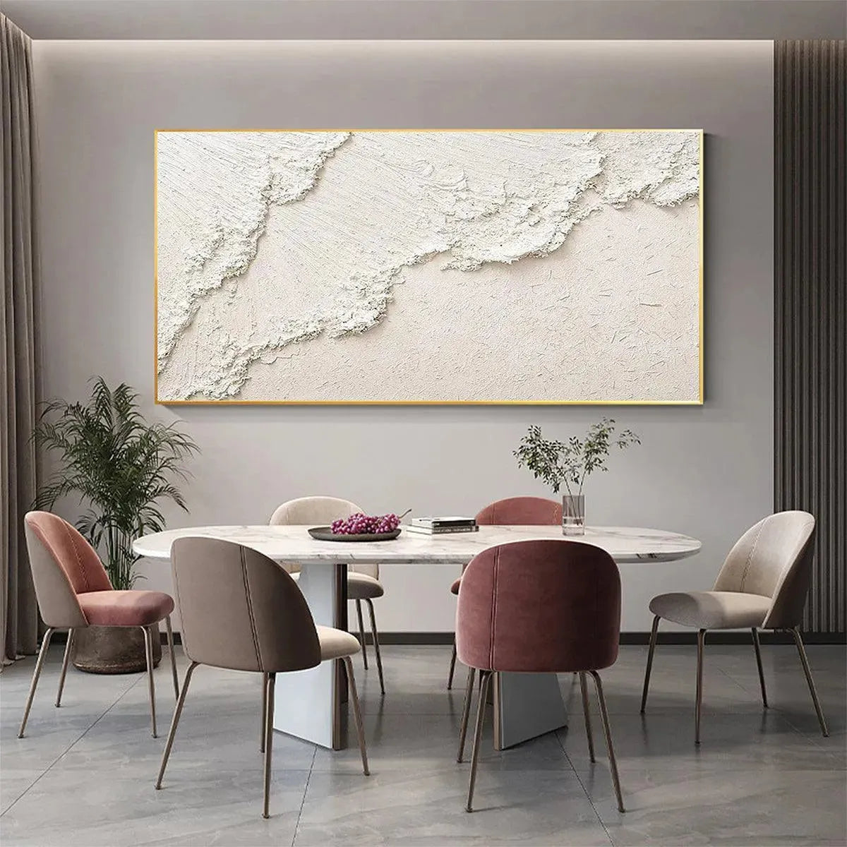 WHITE CREST: Textured White Abstract Seascape Impasto Painting - Image 2