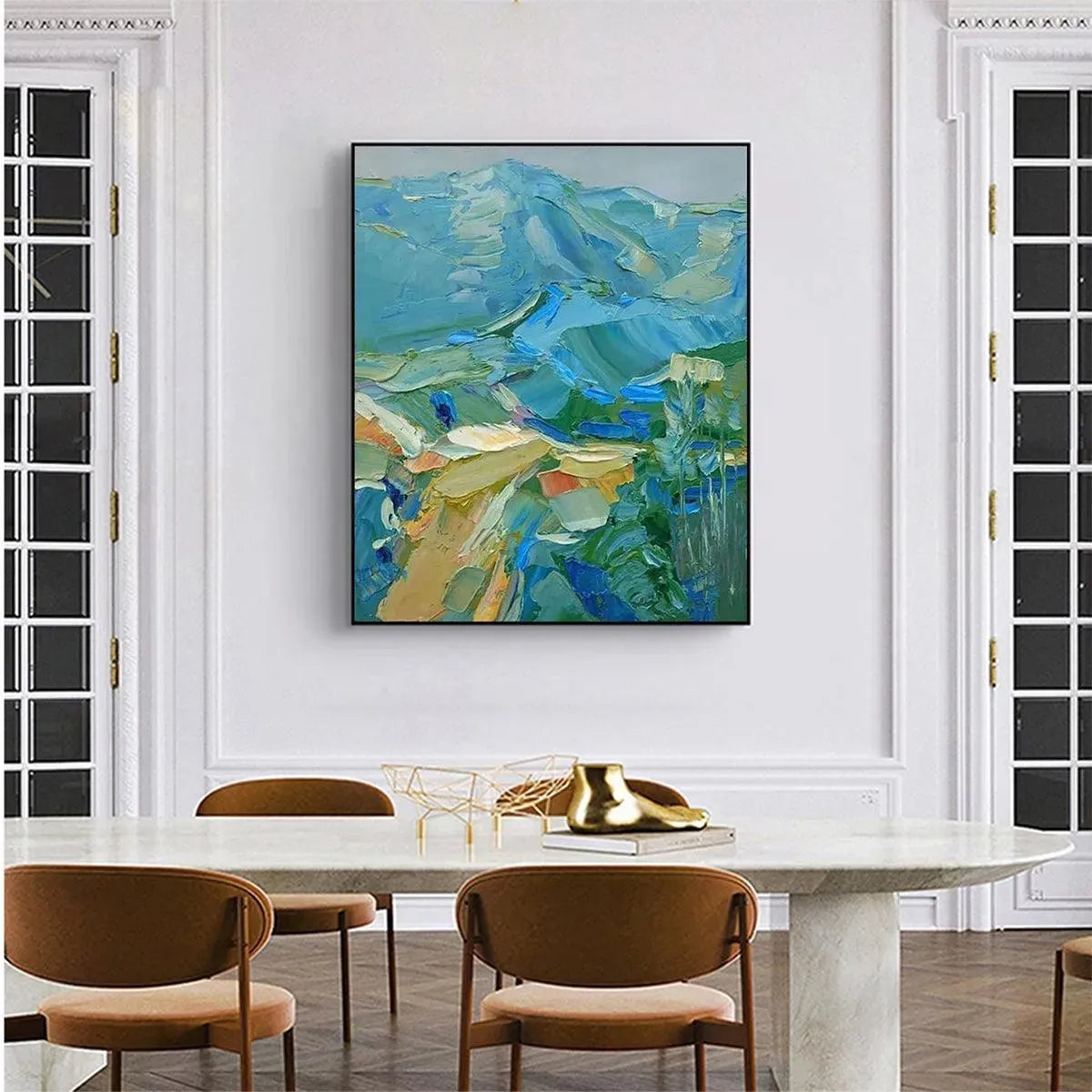 BLUE RIDGE MOUNTAINS: Textured Impasto Mountain Landscape Painting - Image 6