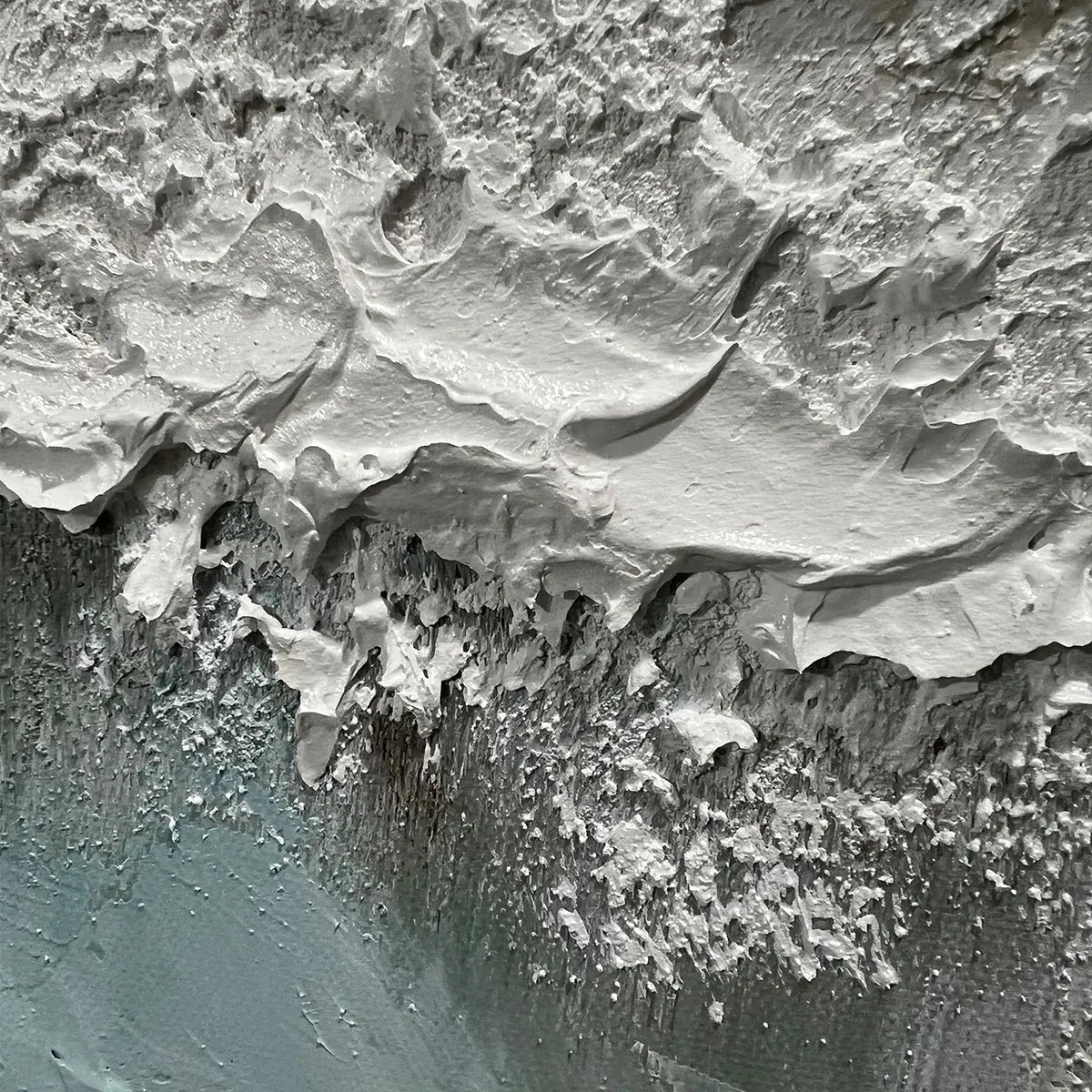 OCEANIC SYMPHONY: Textured Abstract Wave Oil Painting - Image 3