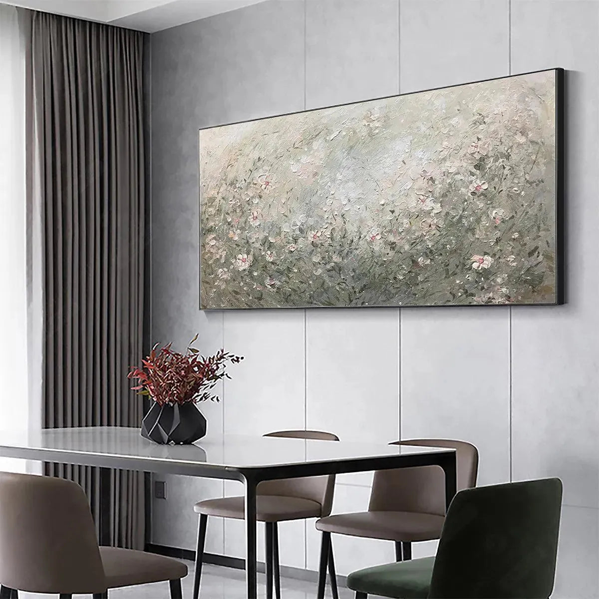WHISPERING MEADOW: Impressionistic Wildflower Landscape Painting - Image 6