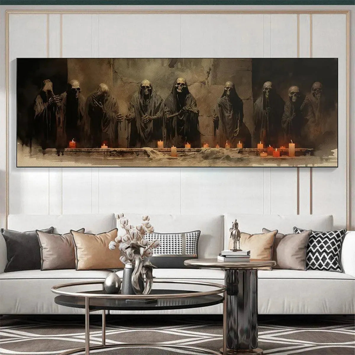 THE LAST SUPPER: Dark Art, Gothic Decor, Panoramic Wall Art - Image 8
