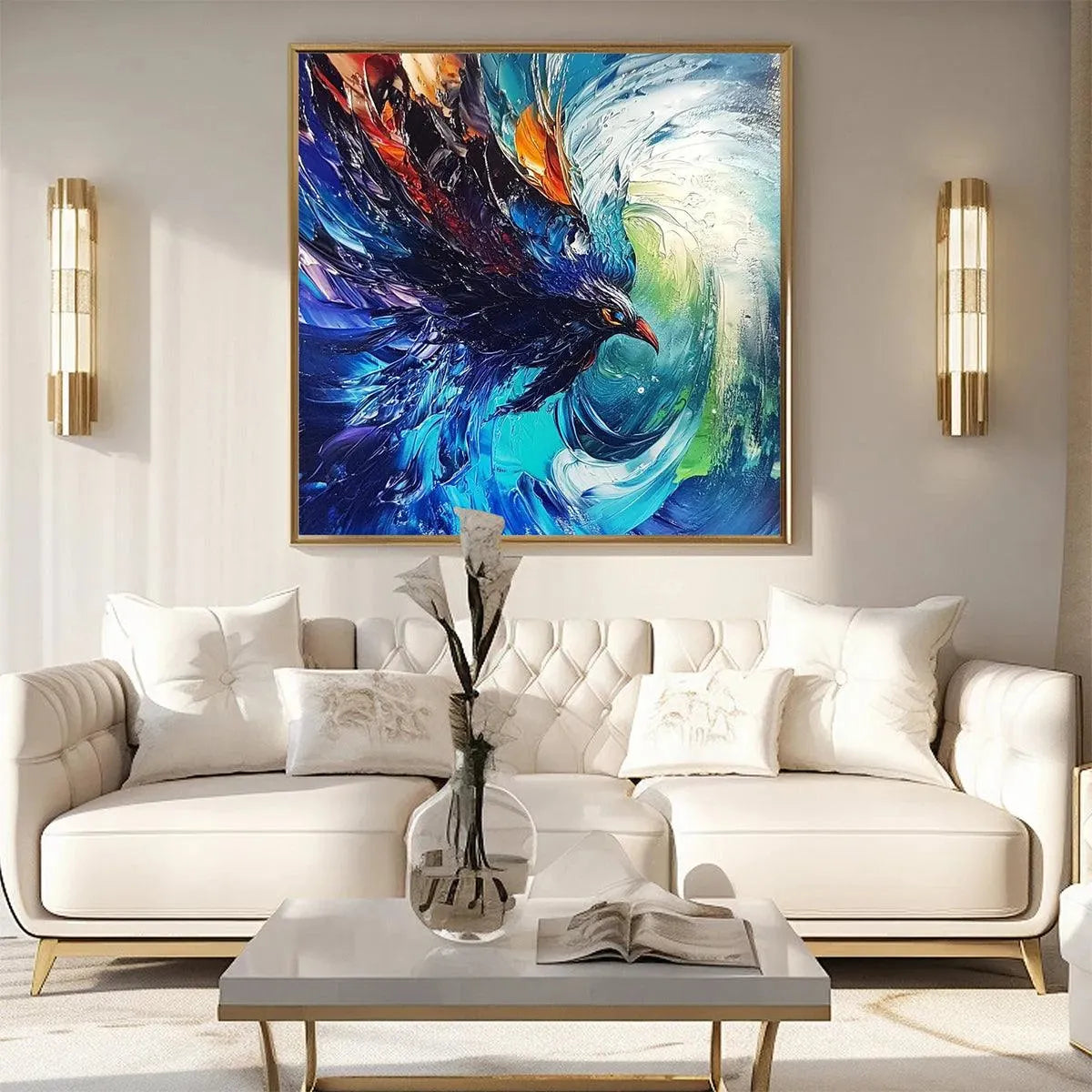 STORM RAZOR: Dynamic Impasto Bird Painting - Image 6