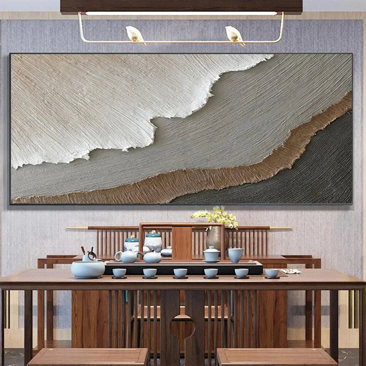 EARTH TONES: Textured Abstract Landscape Painting in Neutral Colors - Image 7