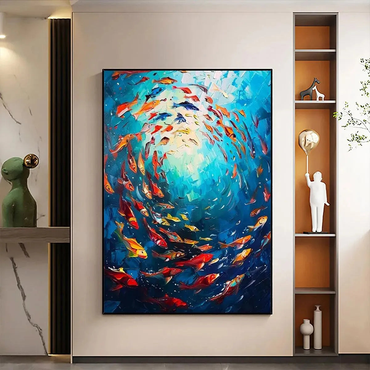 CORAL REEF DANCE: Vibrant Painting of Colorful Fish - Image 2