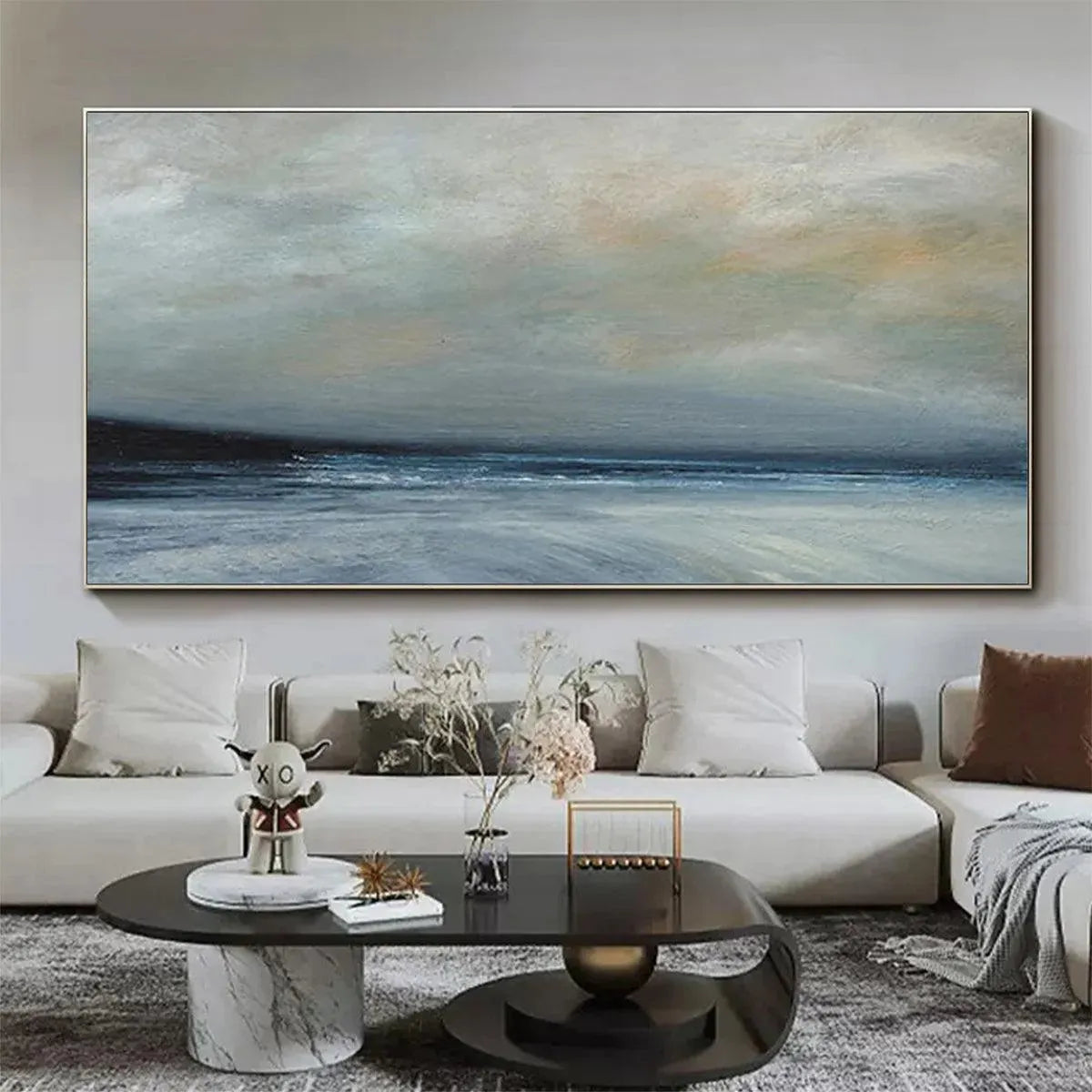TWILIGHT COAST: Panoramic Coastal Landscape Painting, Horizontal Wall Art - Image 10