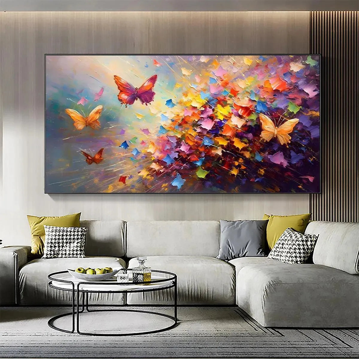 BUTTERFLY FLIGHT: Colorful Butterfly Painting on Canvas - Image 2