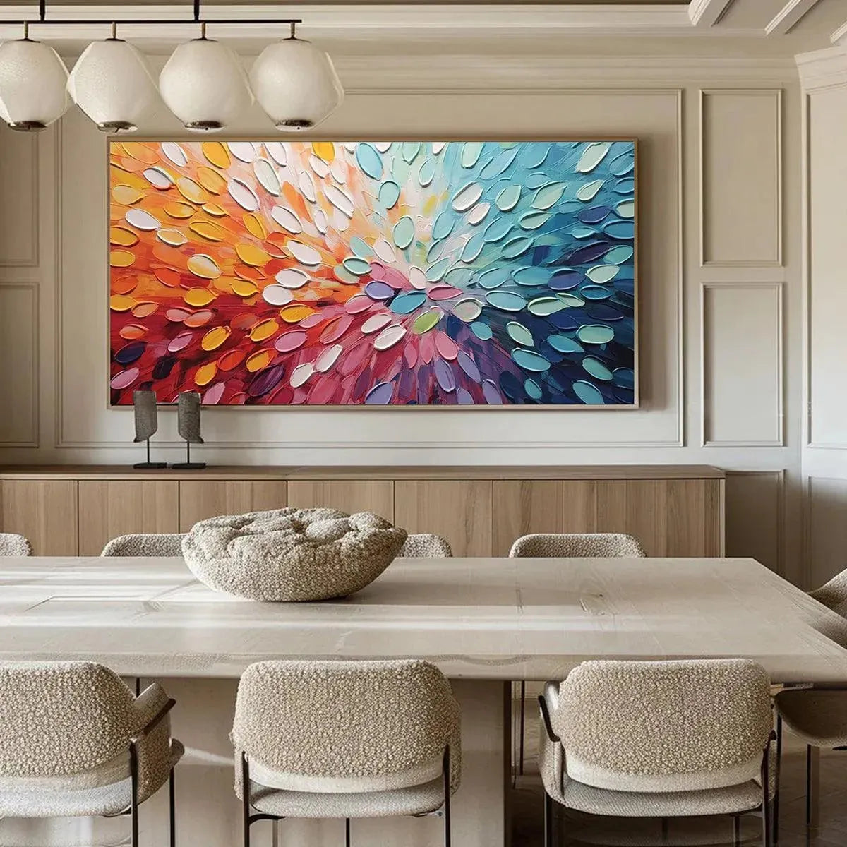 RAINBOW BURST: Textured Abstract Painting in Rainbow Colors - Image 7