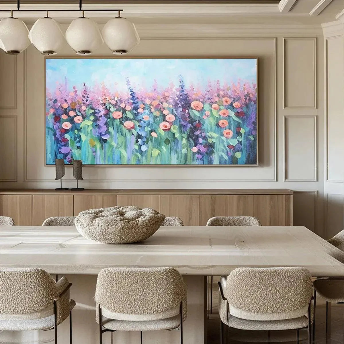PASTEL MEADOW: Impressionistic Floral Landscape Painting - Image 7