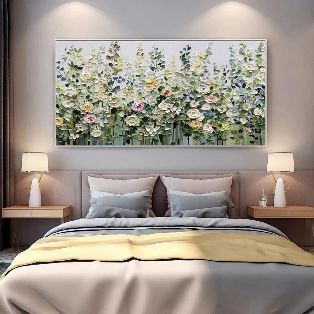 SPRING MEADOW: Textured Impasto Floral Meadow Painting - Image 7