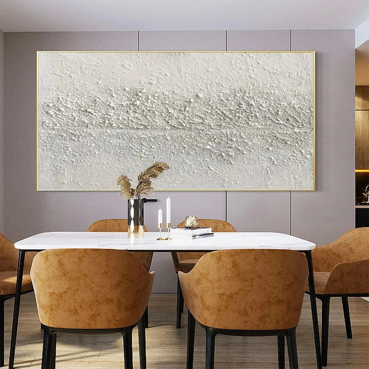 TEXTURED WHISPERS: Textured Minimalist Abstract Painting in White - Image 8