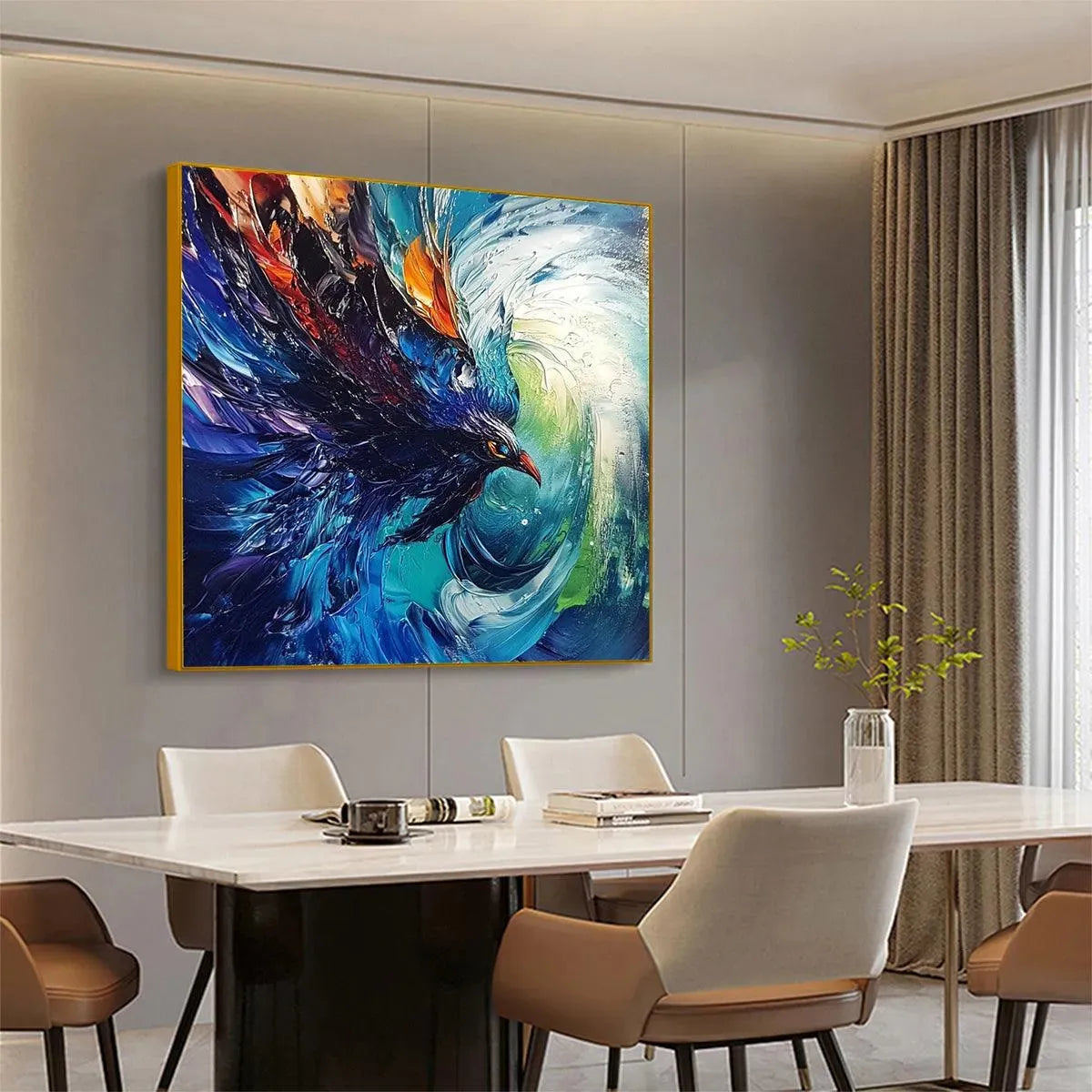 STORM RAZOR: Dynamic Impasto Bird Painting - Image 7
