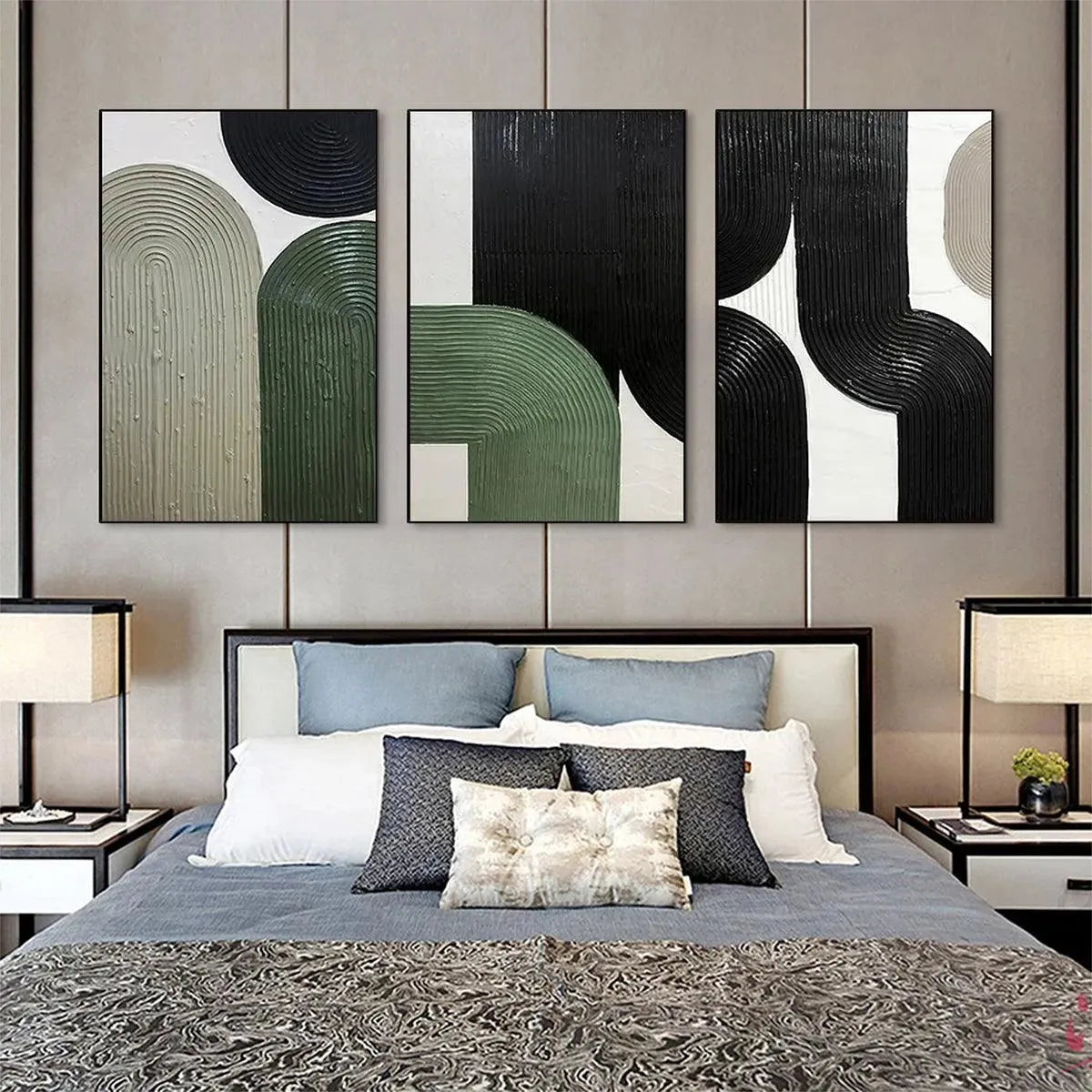 ARCHES TRIPTYCH: Minimalist Textured Abstract Painting Set of 3 - Image 5