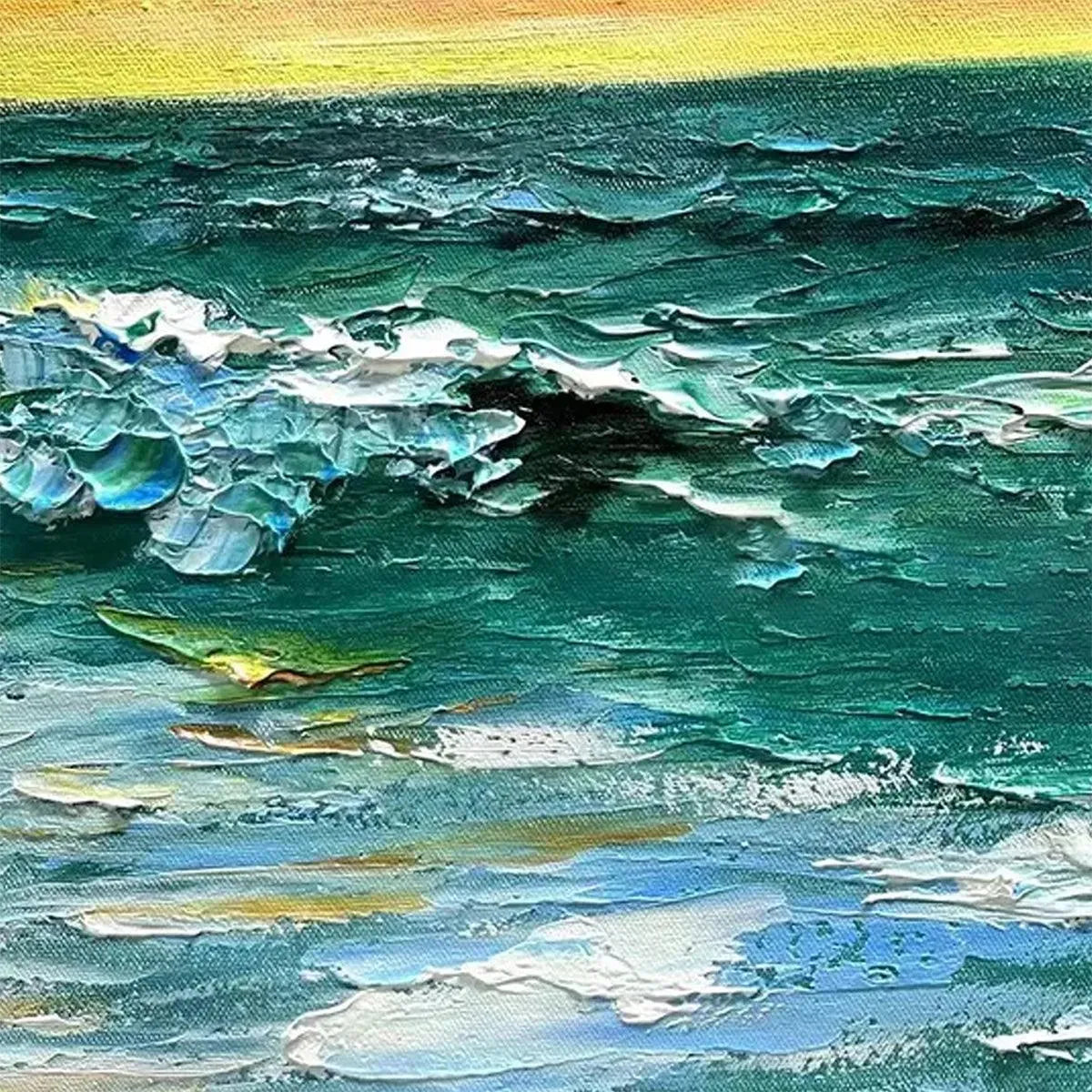 OCEAN SUNSET: Impasto Seascape Painting - Image 5