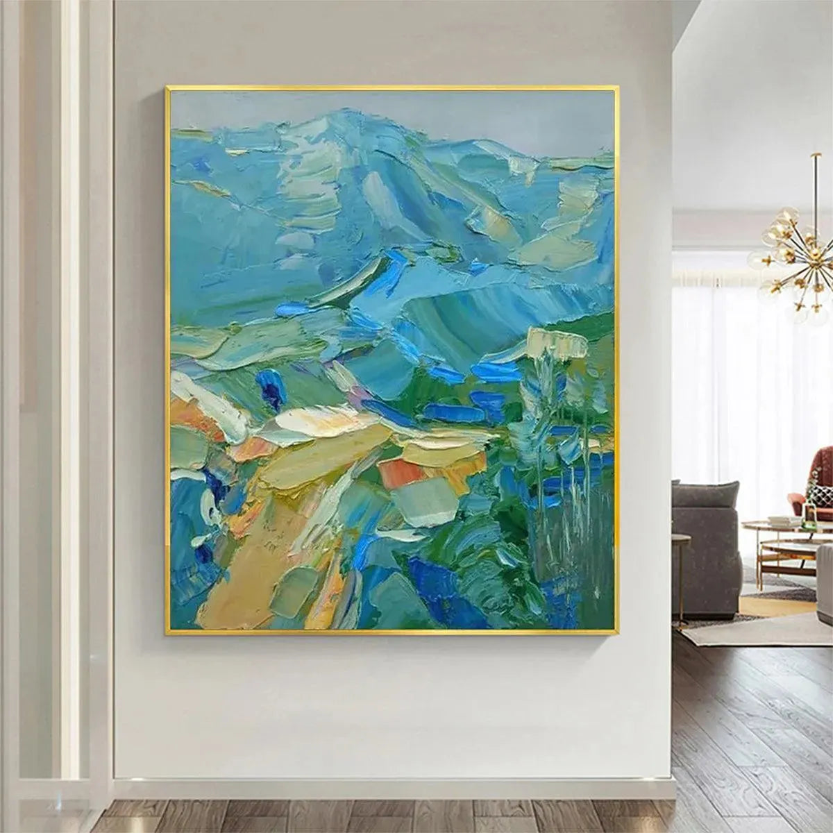 BLUE RIDGE MOUNTAINS: Textured Impasto Mountain Landscape Painting - Image 2