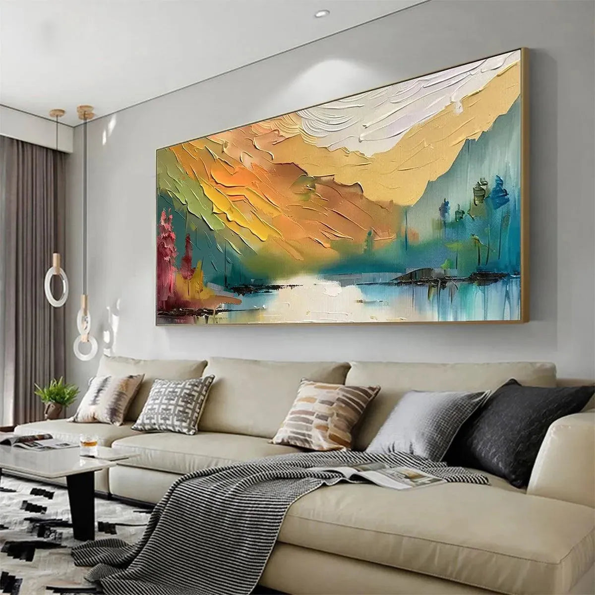 AUTUMN VALLEY: Textured Landscape Painting - Image 7