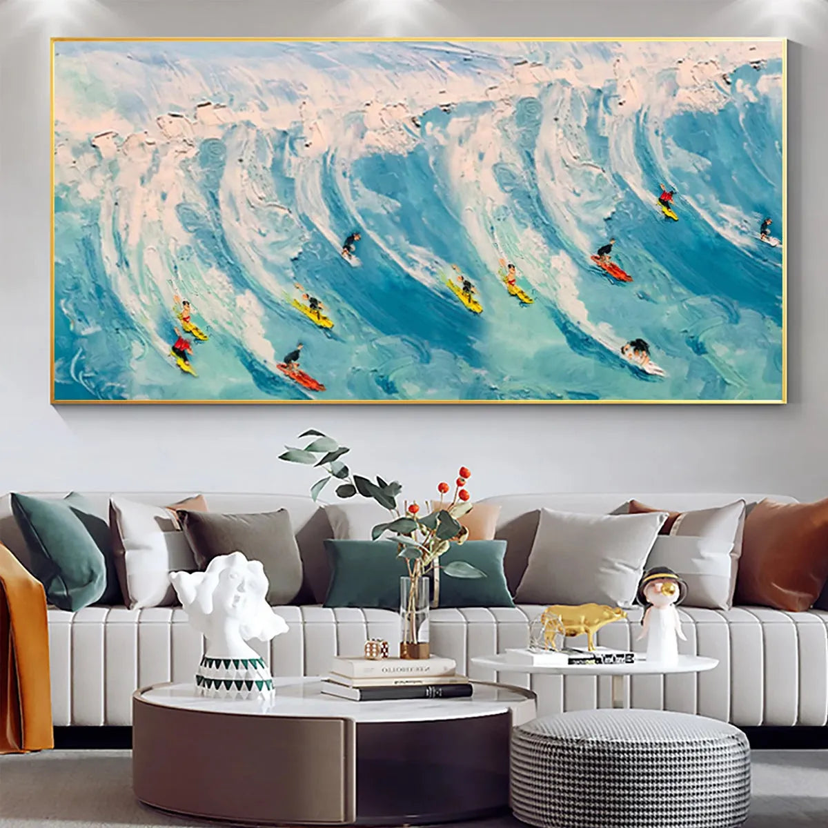 WAVE RIDERS: Ocean Painting of Surfers in Motion - Image 9