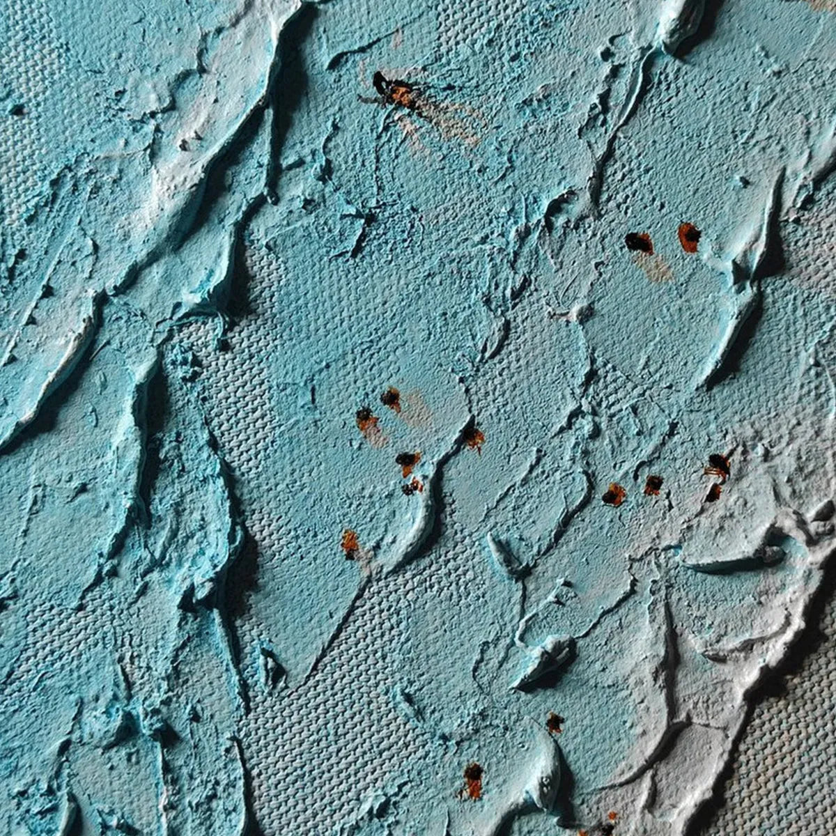 AERIAL VISTA: Impasto Beach Scene Oil Painting - Image 6