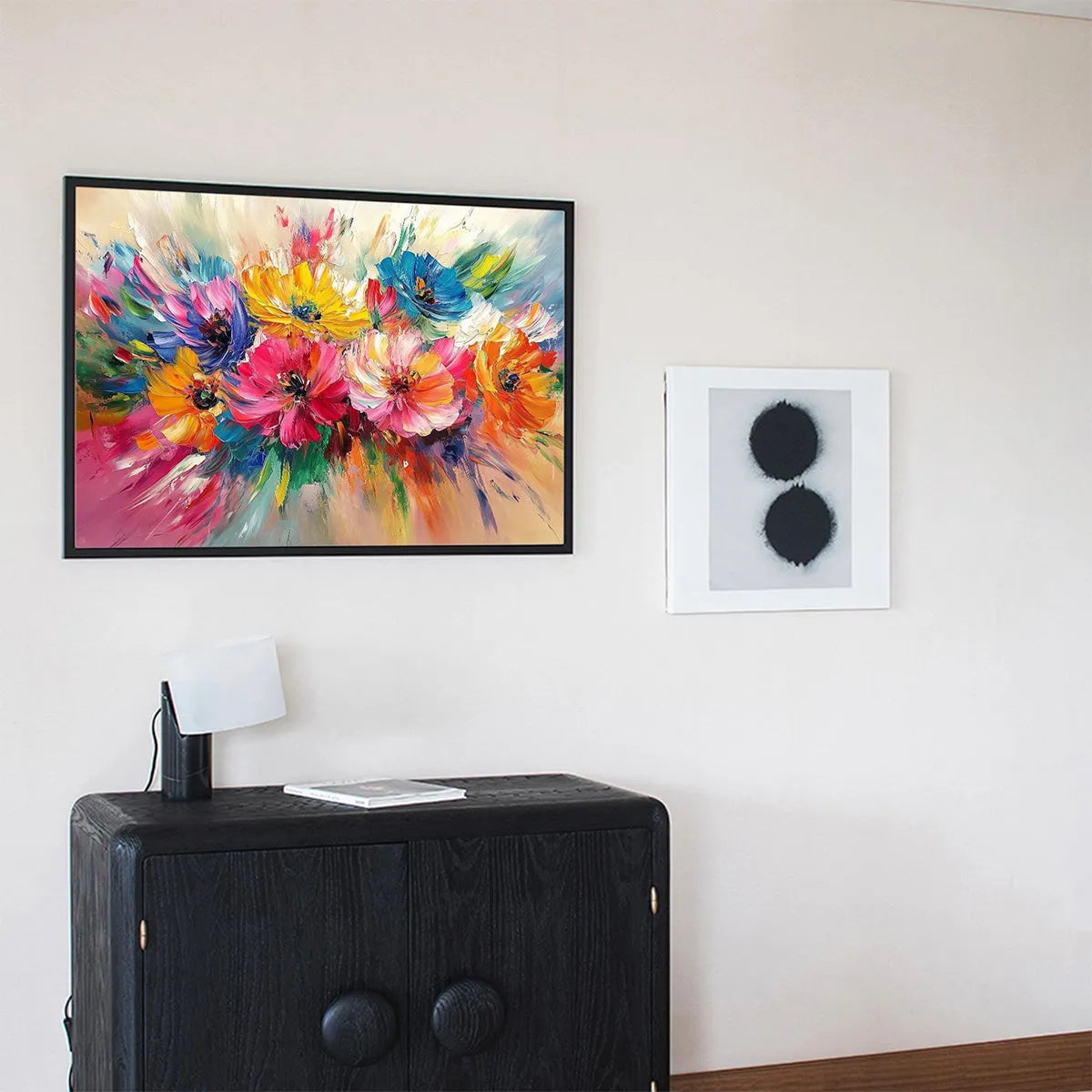 VIBRANT BLOOM: Impasto Floral Oil Painting in Vibrant Multicolor - Image 5