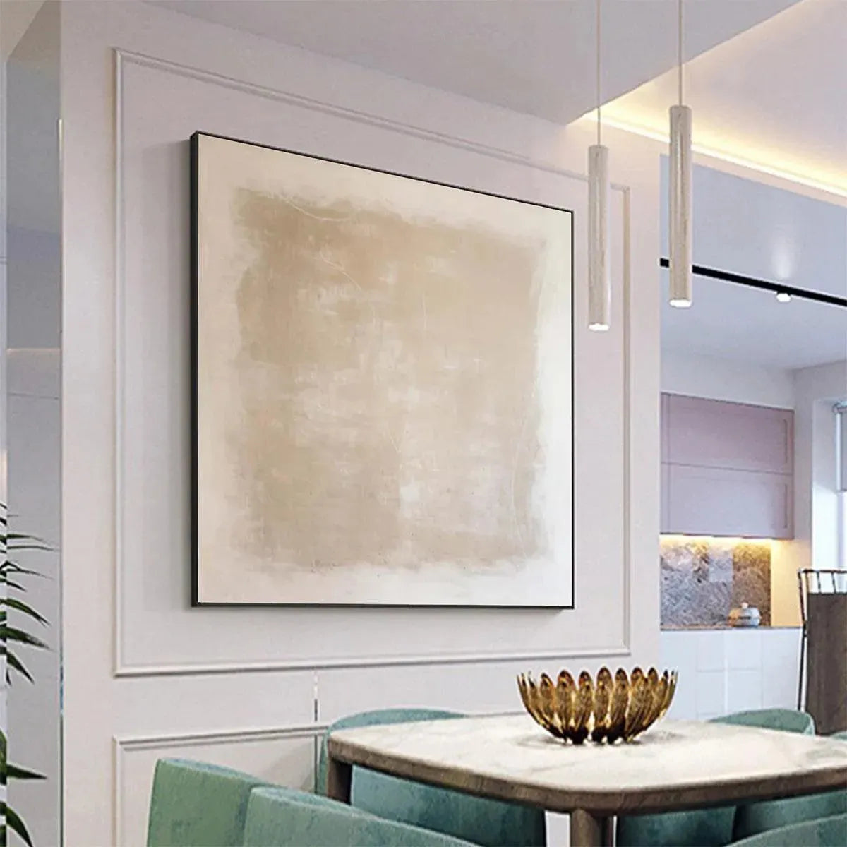 DESERT SANDS: Minimalist Textured Painting in Beige - Image 6