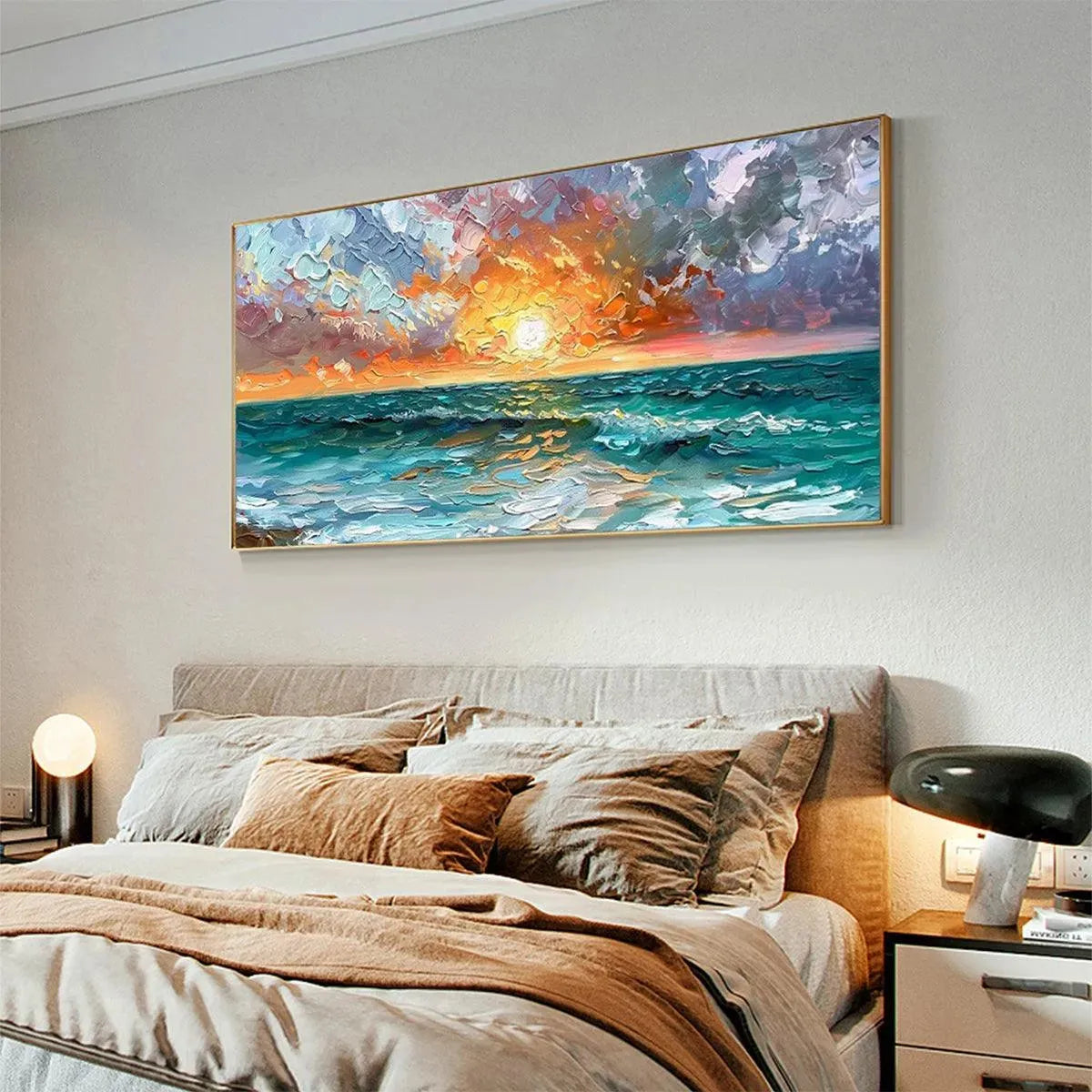 OCEAN SUNSET: Impasto Seascape Painting - Image 7