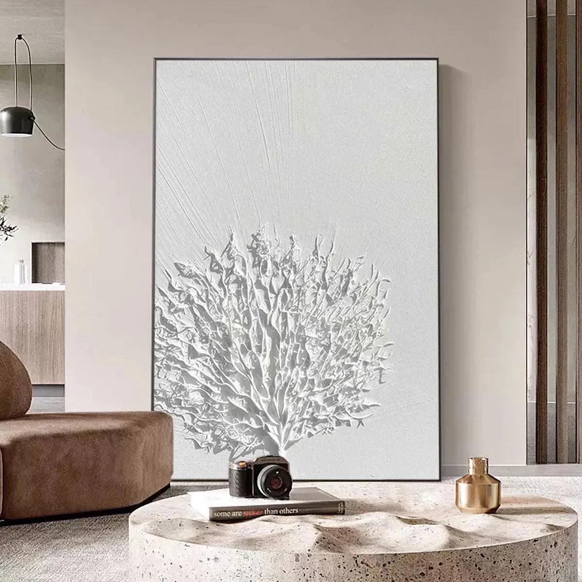WHITE TEXTURED TREE: Textured Floral Wall Art - Image 9