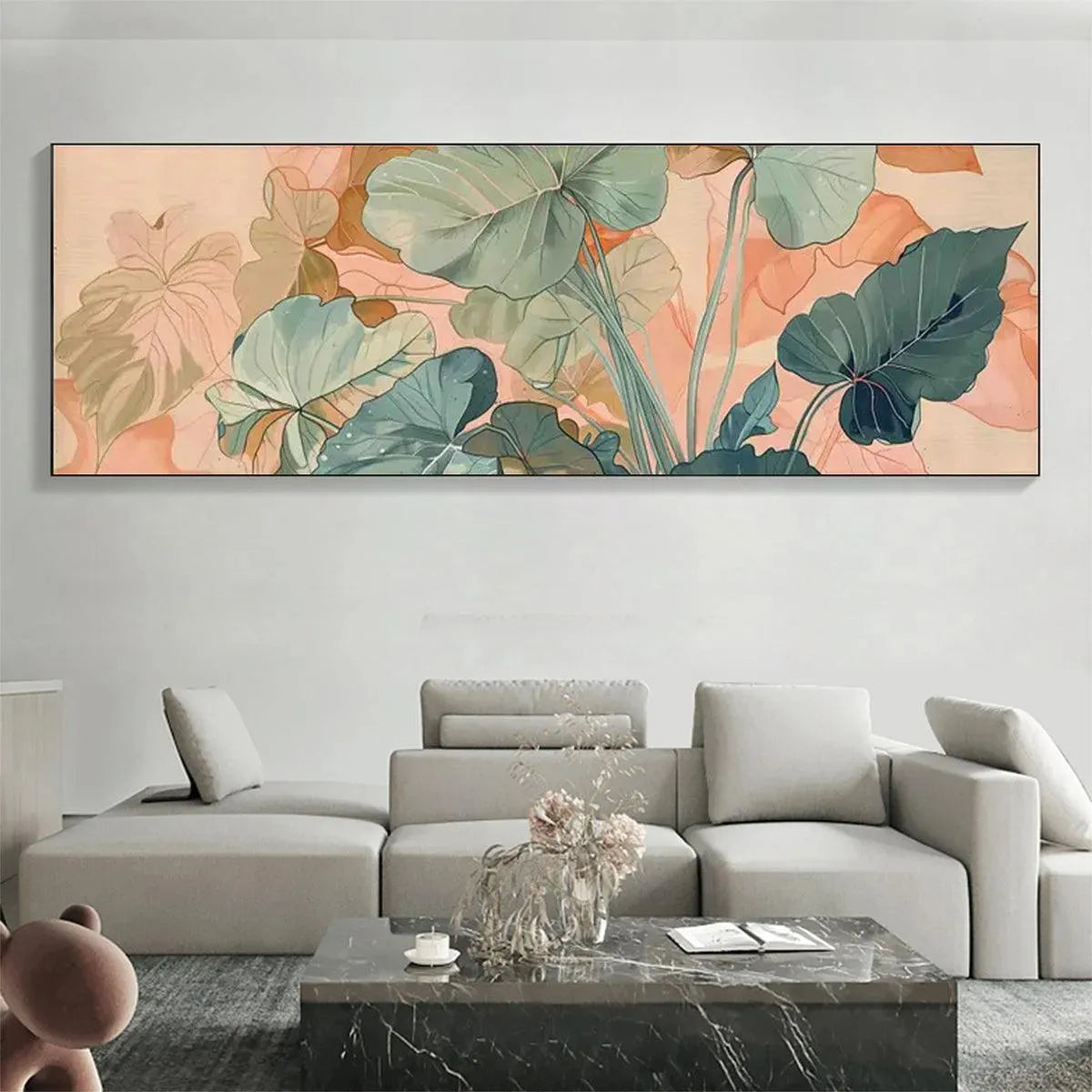 TROPICAL LEAF PANORAMIC: Botanical Painting, Panoramic Wall Art - Image 2
