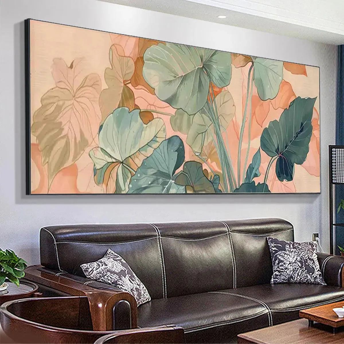 TROPICAL LEAF PANORAMIC: Botanical Painting, Panoramic Wall Art - Image 5