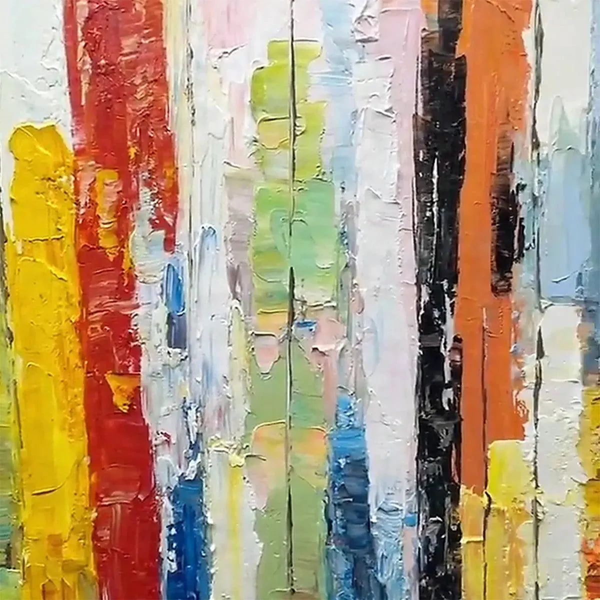 COLOR HARMONY: Abstract Painting with Colorful Vertical Stripes - Image 7