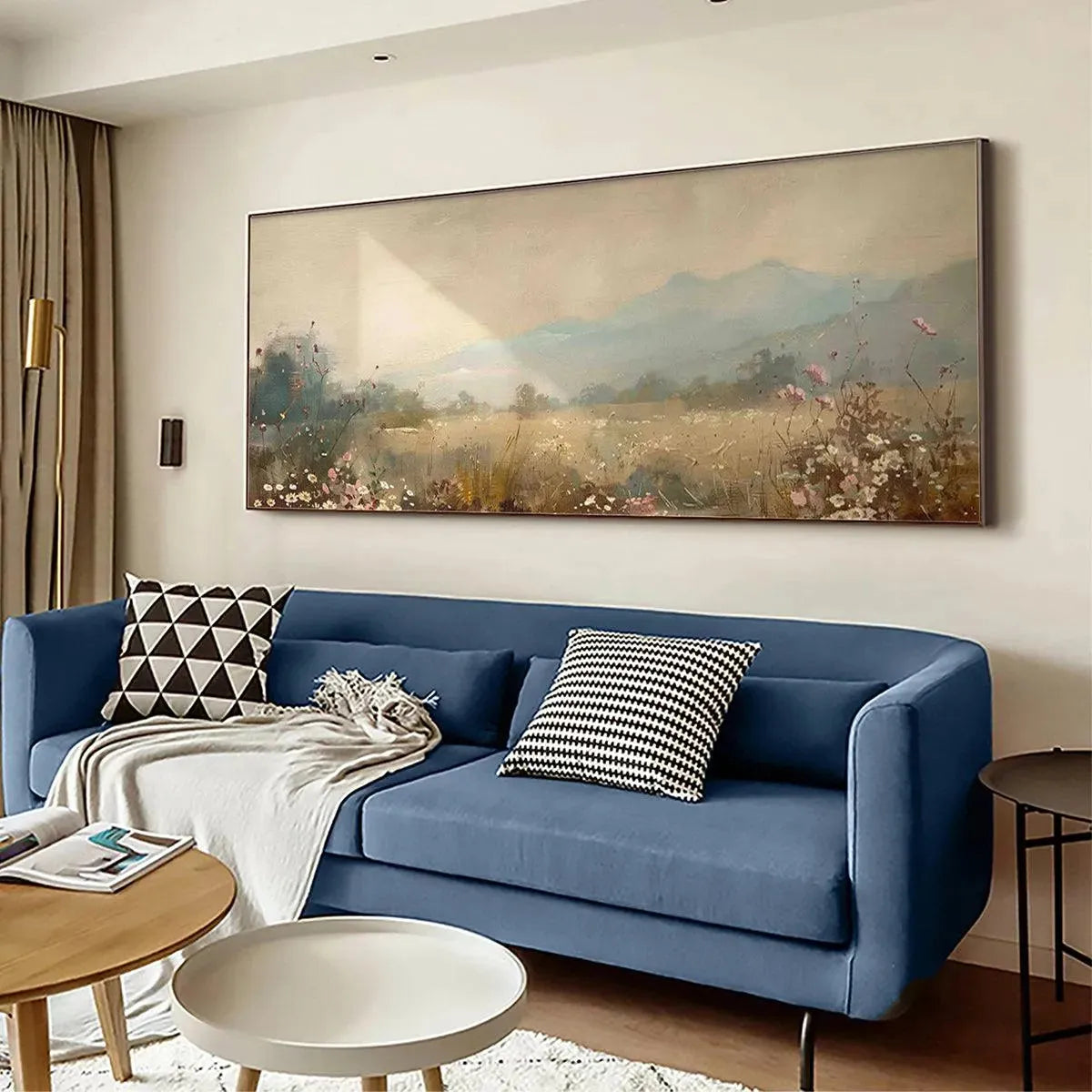 MEADOW VALLEY PANORAMIC: Landscape Painting, Panoramic Wall Art - Image 5