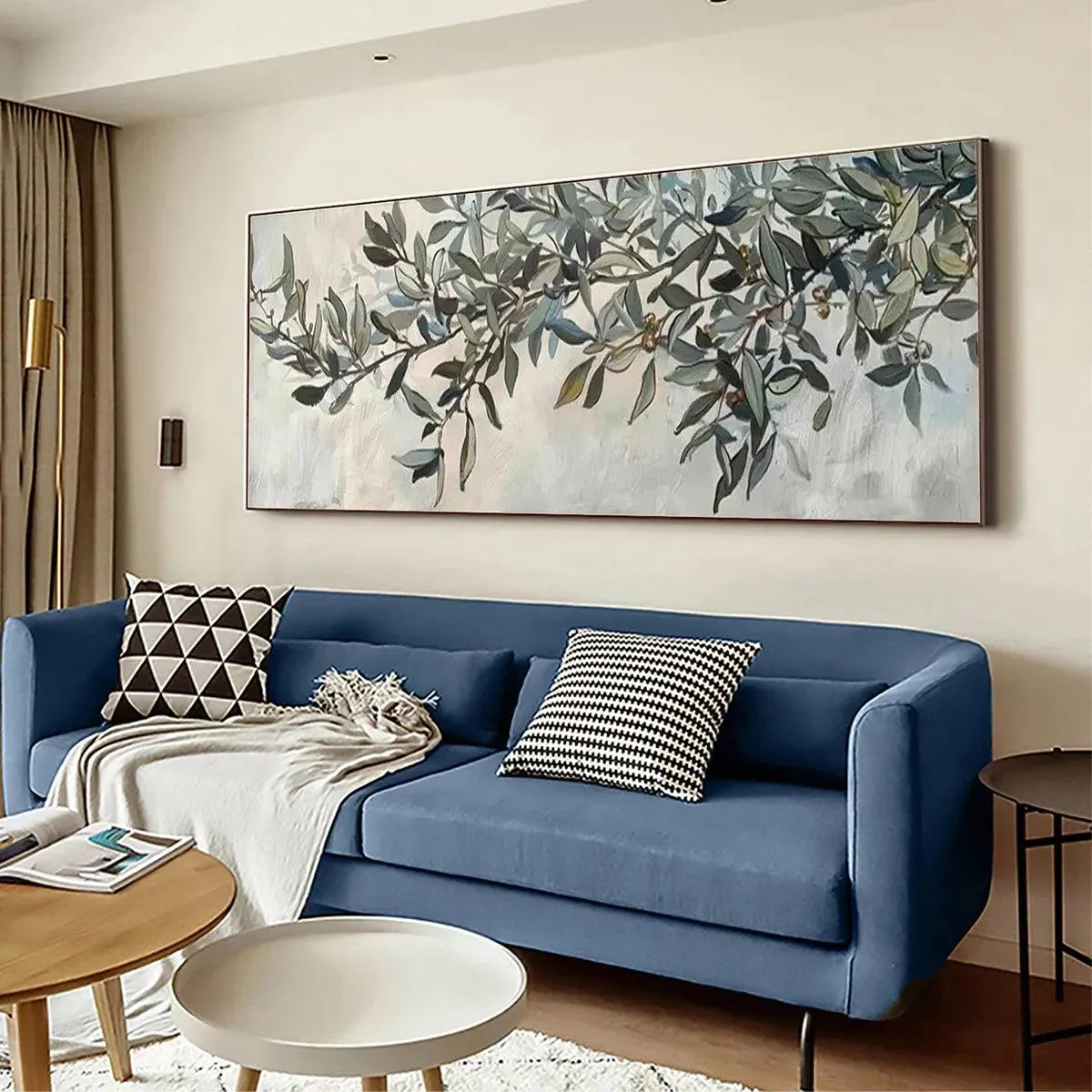OLIVE BRANCH PANORAMIC: Botanical Painting, Panoramic Wall Art - Image 5