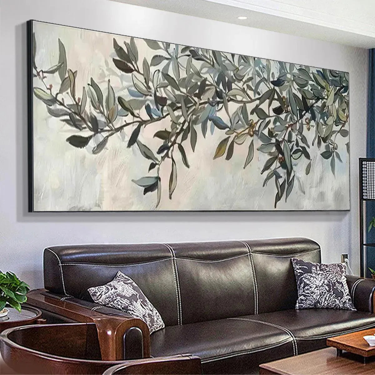 OLIVE BRANCH PANORAMIC: Botanical Painting, Panoramic Wall Art - Image 8
