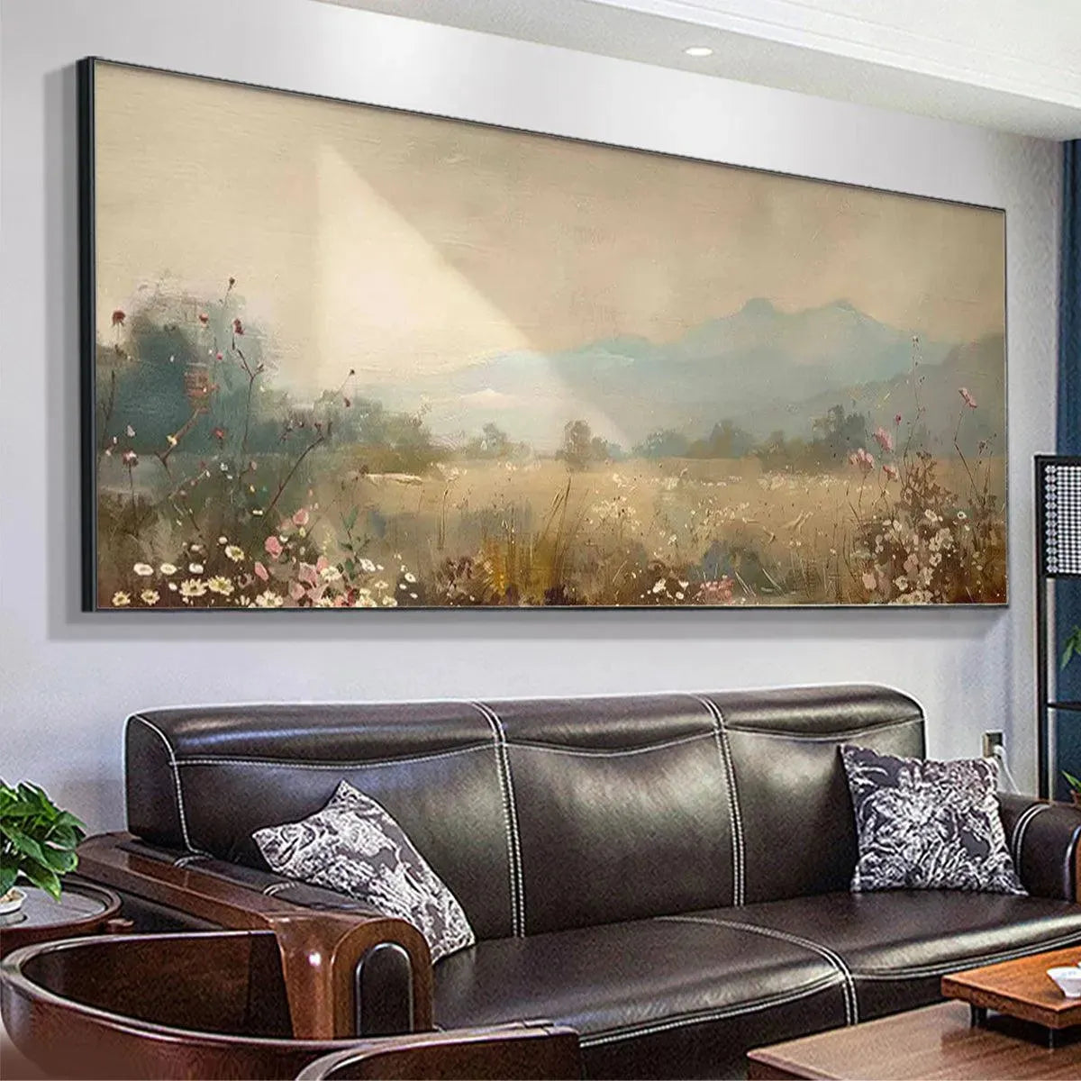 MEADOW VALLEY PANORAMIC: Landscape Painting, Panoramic Wall Art - Image 9