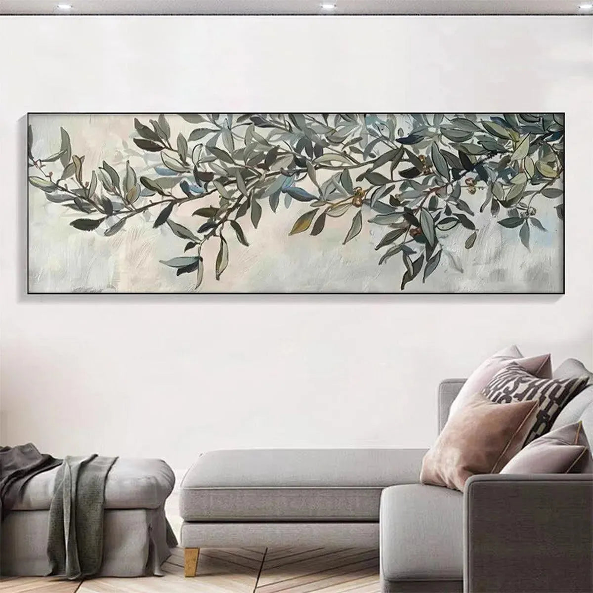 OLIVE BRANCH PANORAMIC: Botanical Painting, Panoramic Wall Art - Image 2