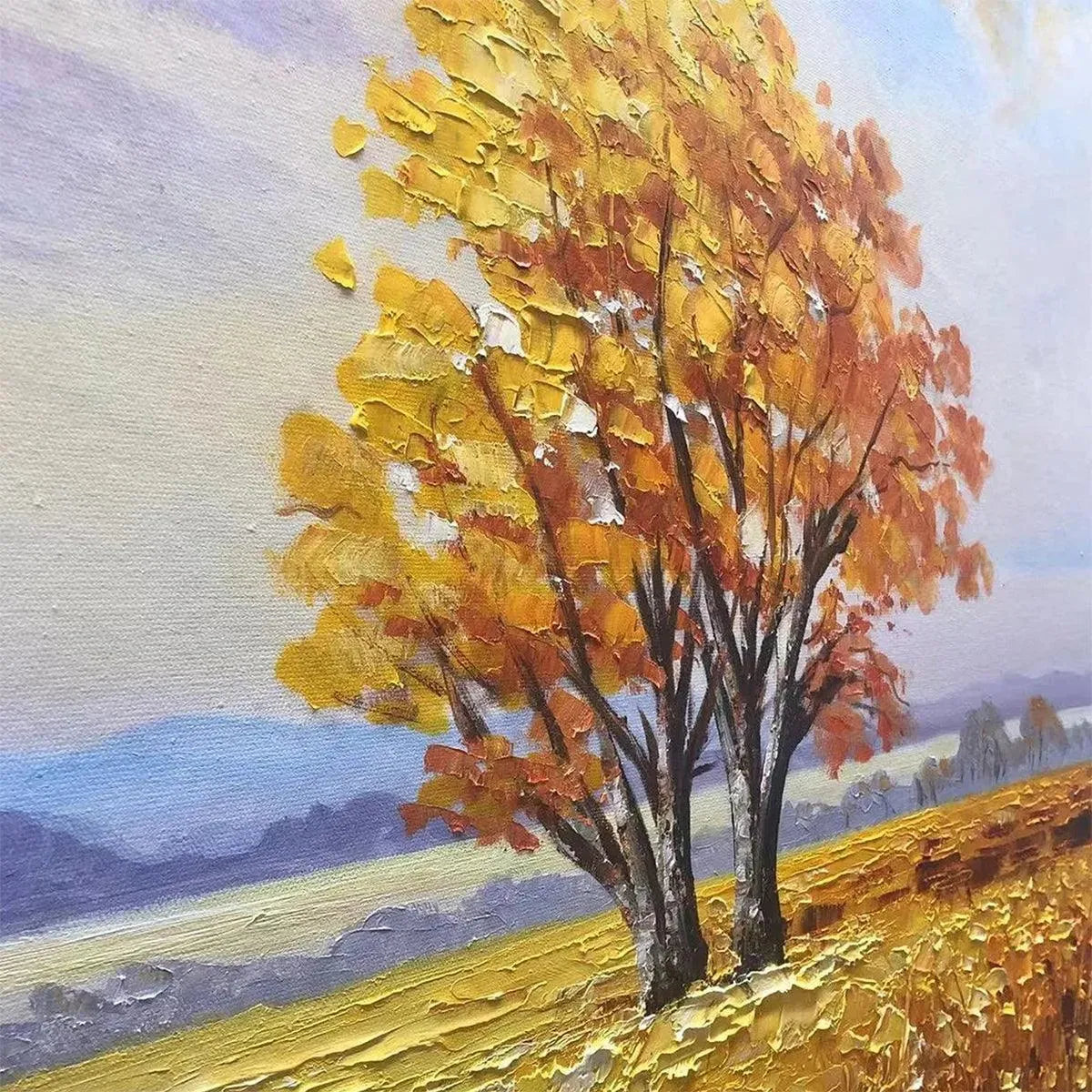 GOLDEN HARVEST: Landscape Painting of a Golden Field at Sunset - Image 7
