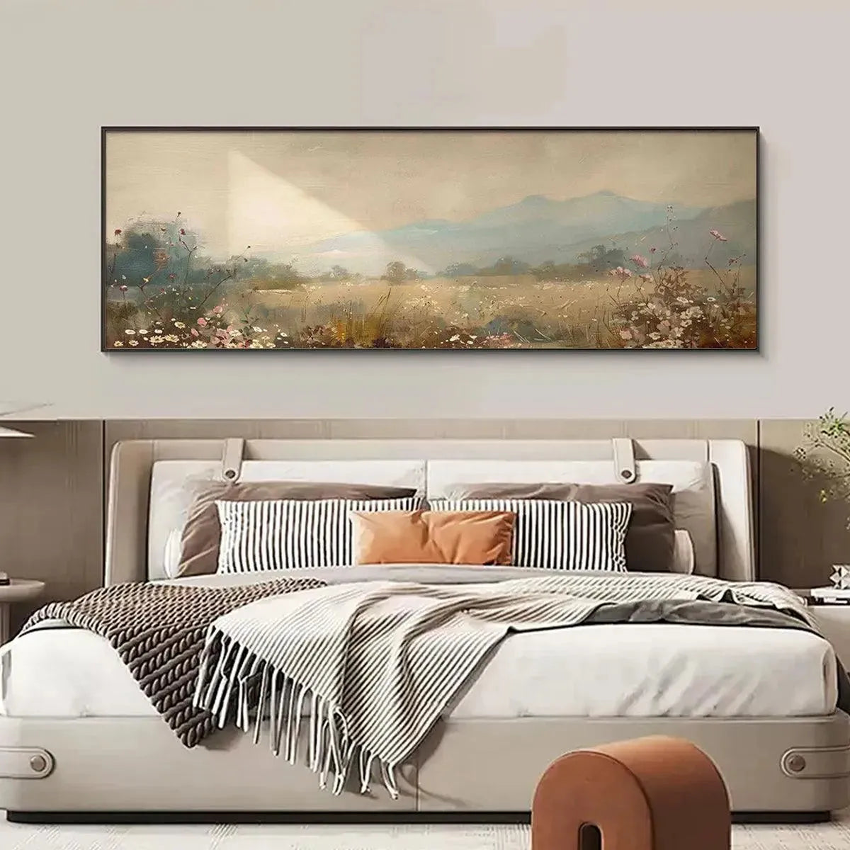 MEADOW VALLEY PANORAMIC: Landscape Painting, Panoramic Wall Art - Image 10