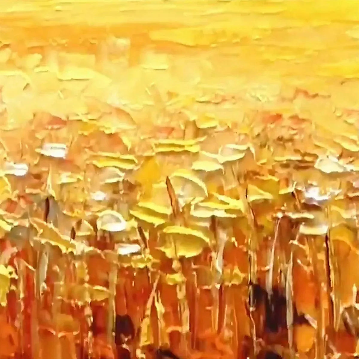 GOLDEN HARVEST: Landscape Painting of a Golden Field at Sunset - Image 3
