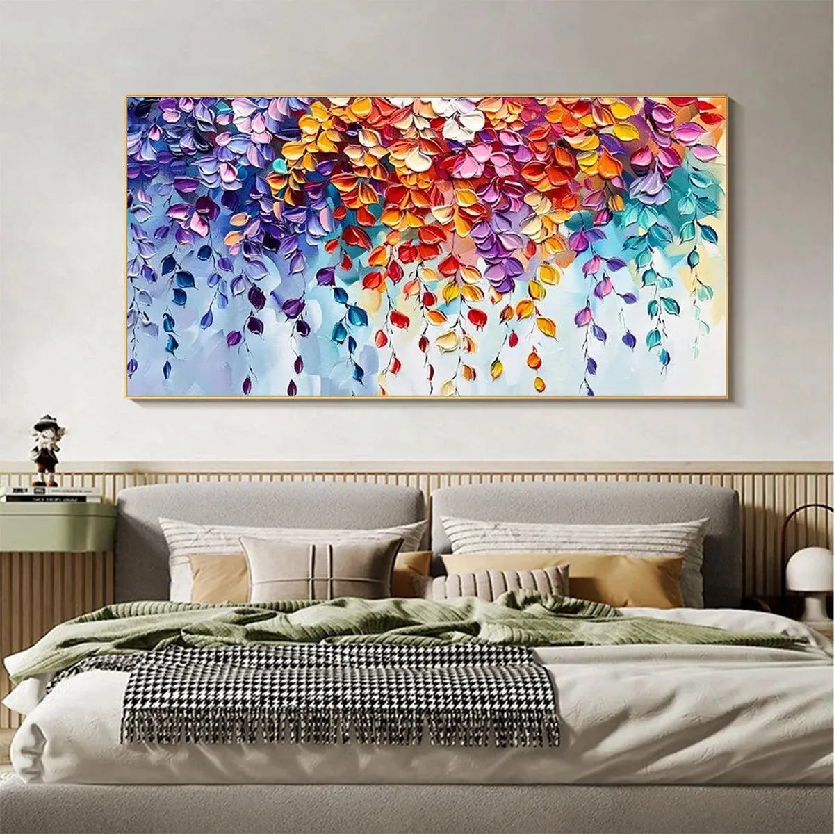 CASCADING COLOR: Textured Floral Impasto Painting - Image 7