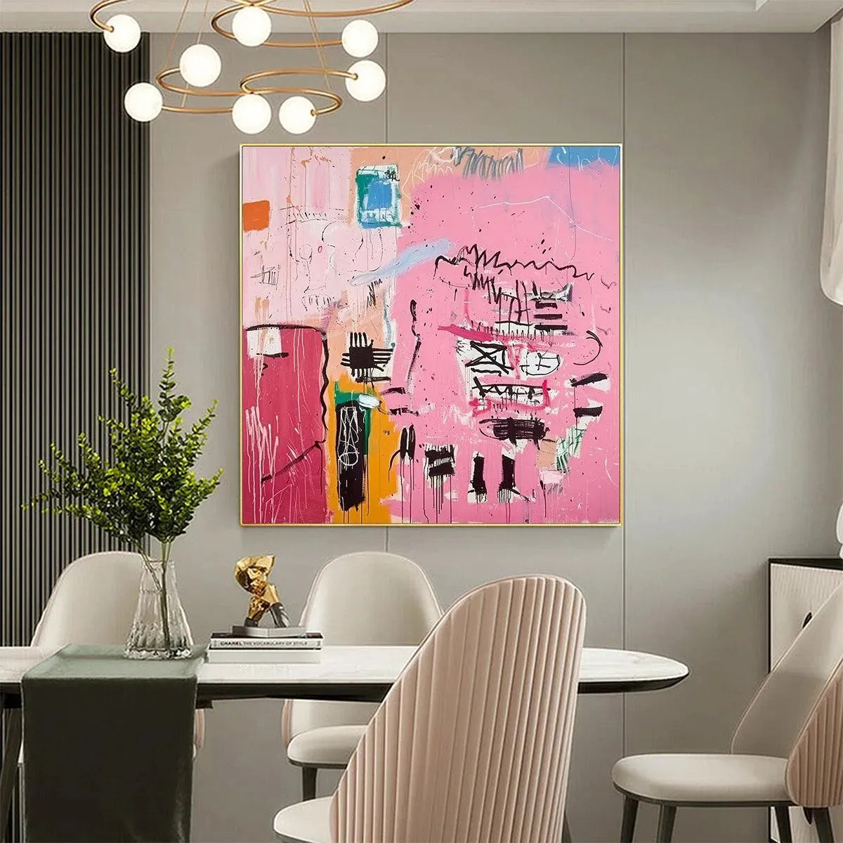 PINK EXPRESSION: Abstract Expressionist Painting, Pink Wall Art - Image 4