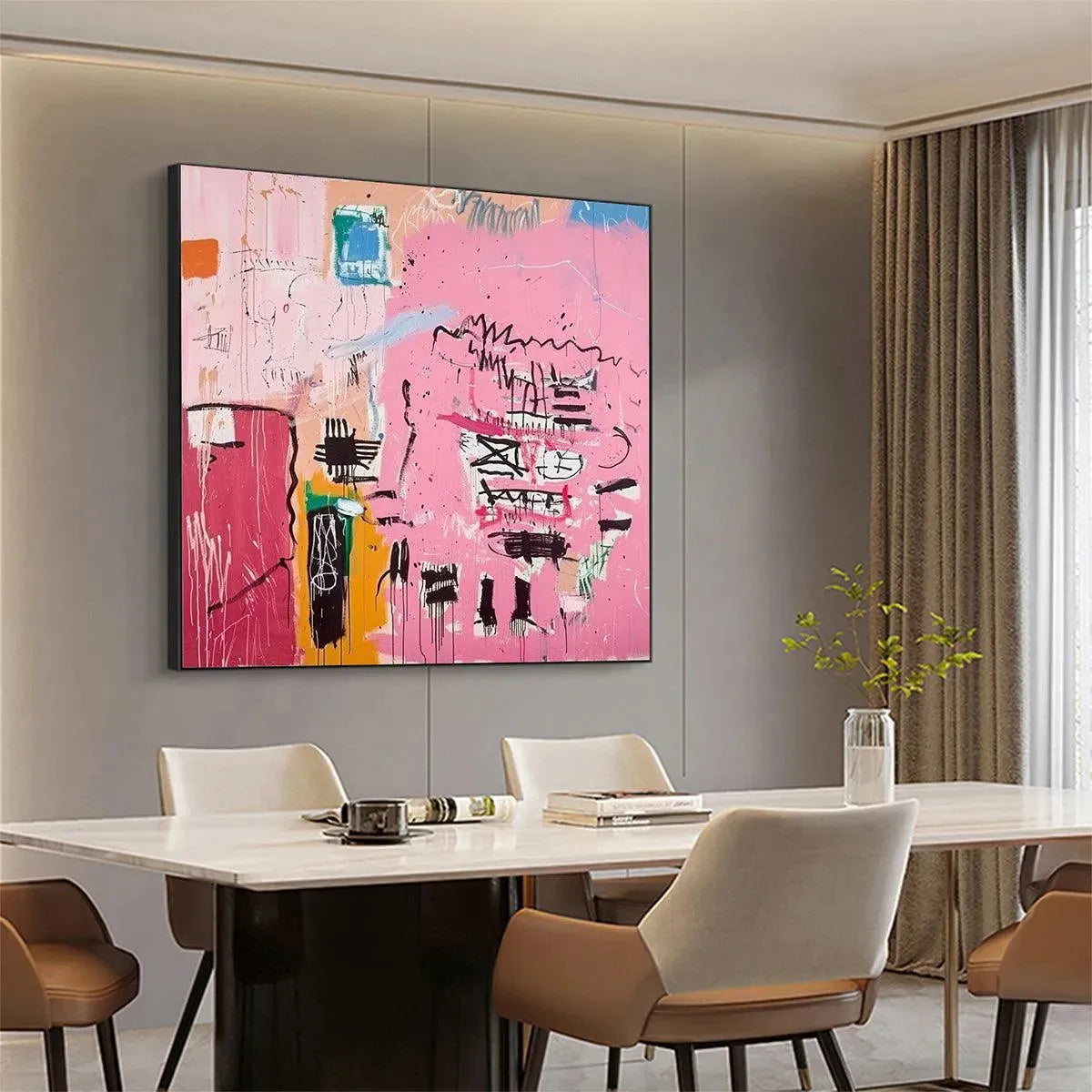 PINK EXPRESSION: Abstract Expressionist Painting, Pink Wall Art - Image 7