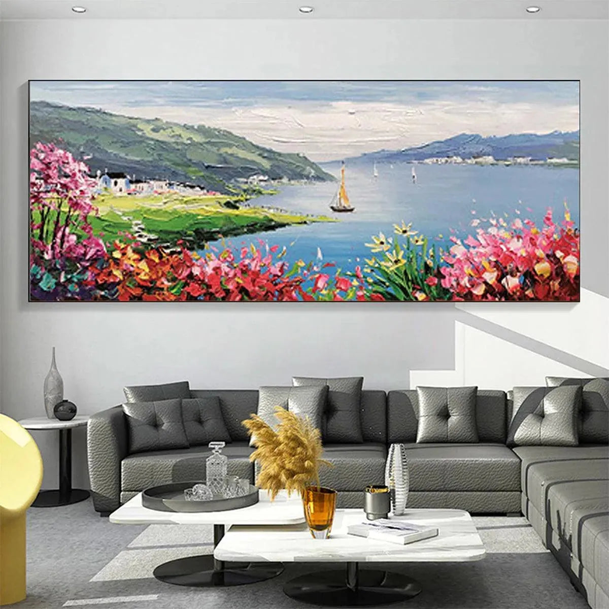 SEASIDE CHARM: Impressionist Coastal Landscape Painting - Image 6