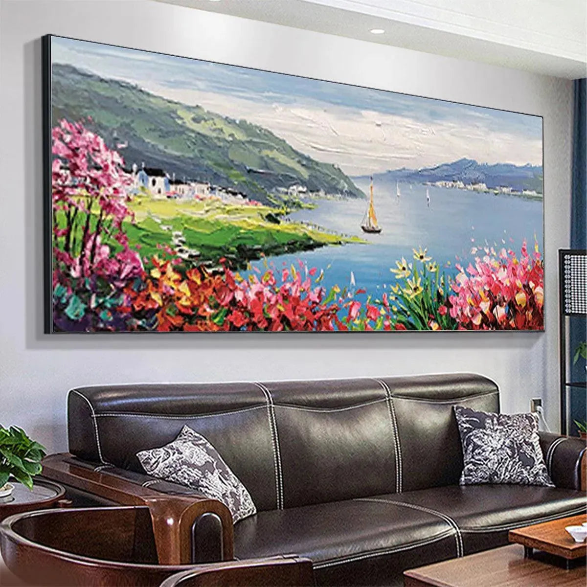 SEASIDE CHARM: Impressionist Coastal Landscape Painting - Image 7