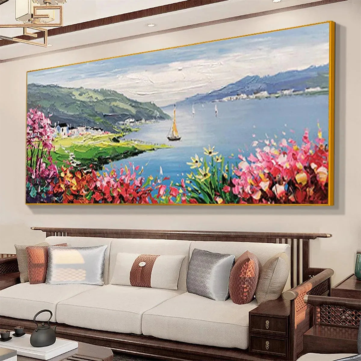 SEASIDE CHARM: Impressionist Coastal Landscape Painting - Image 4