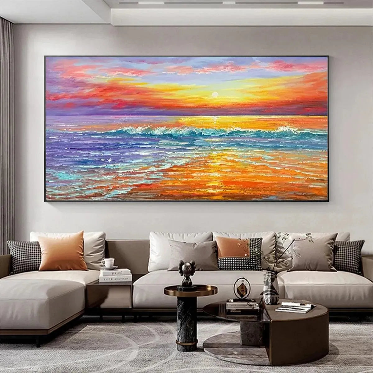 TROPICAL SUNSET BEACH: Vibrant Coastal Painting - Image 6