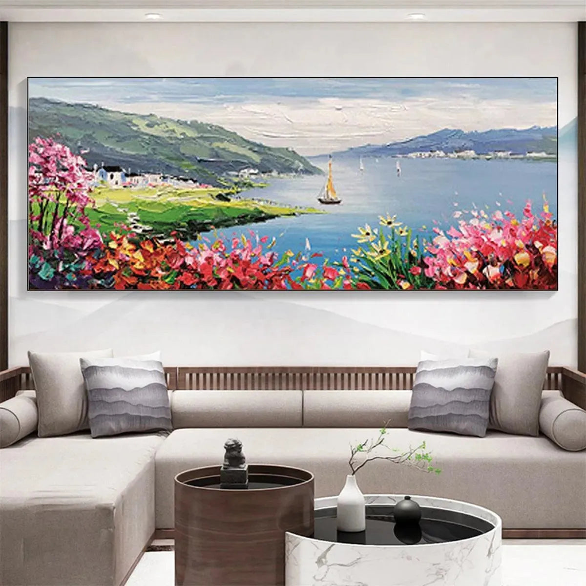 SEASIDE CHARM: Impressionist Coastal Landscape Painting - Image 3