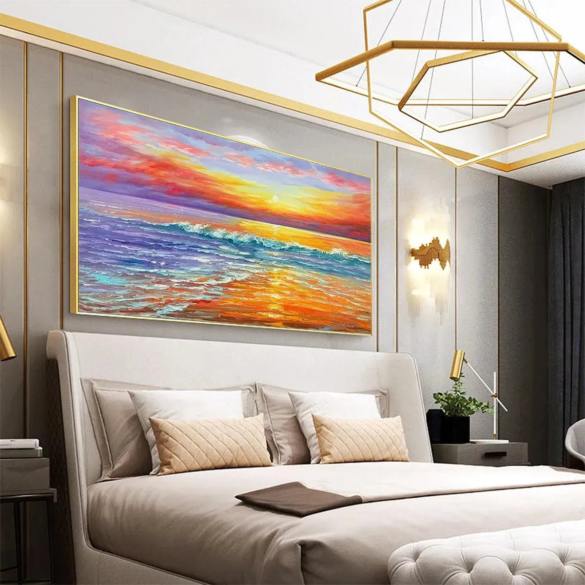 TROPICAL SUNSET BEACH: Vibrant Coastal Painting - Image 4