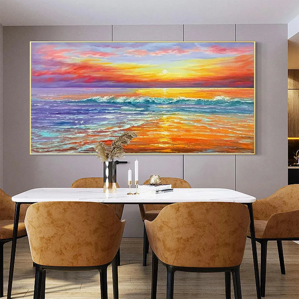 TROPICAL SUNSET BEACH: Vibrant Coastal Painting - Image 8