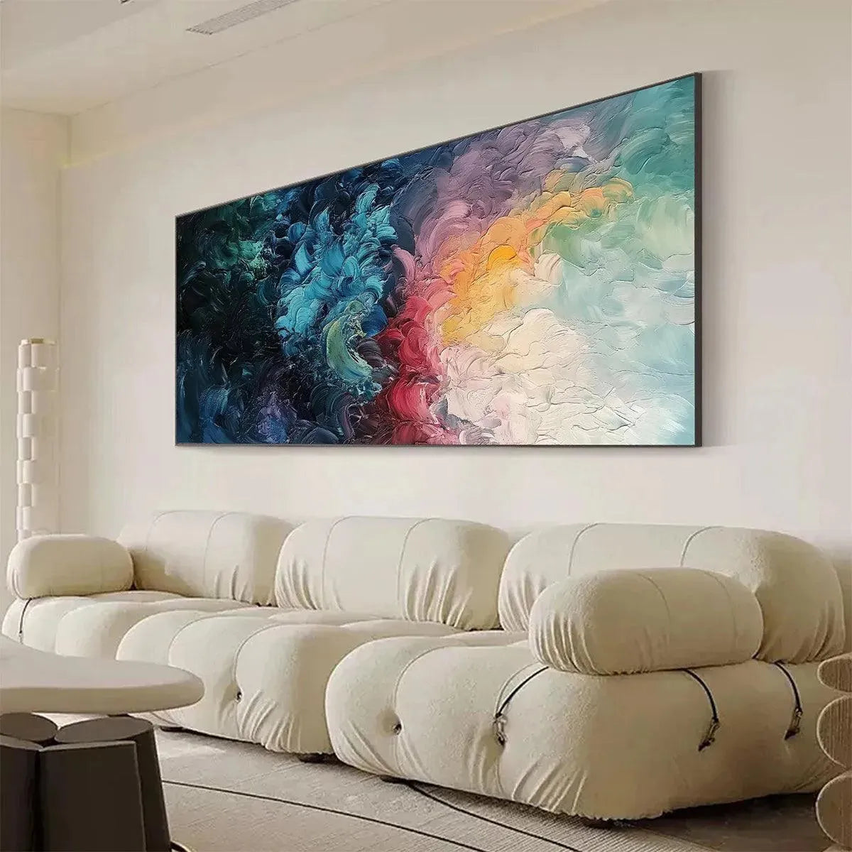 DUSK WHISPERS: Textured Abstract Impasto Oil Painting - Image 4