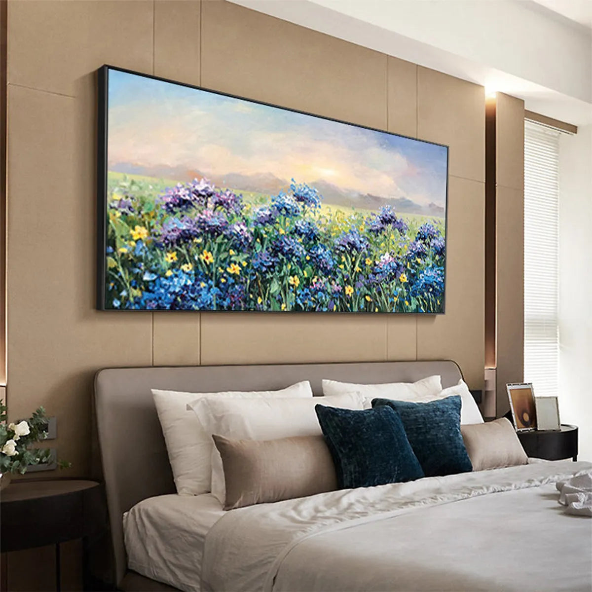BLUE RIDGE DAWN: Landscape Oil Painting with Hydrangeas and Sunrise - Image 6